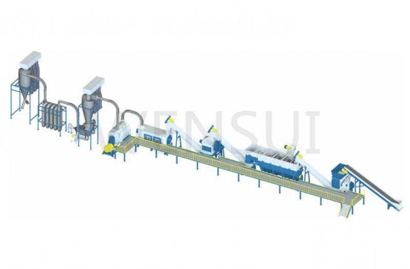 Linha de reciclagem e lavagem